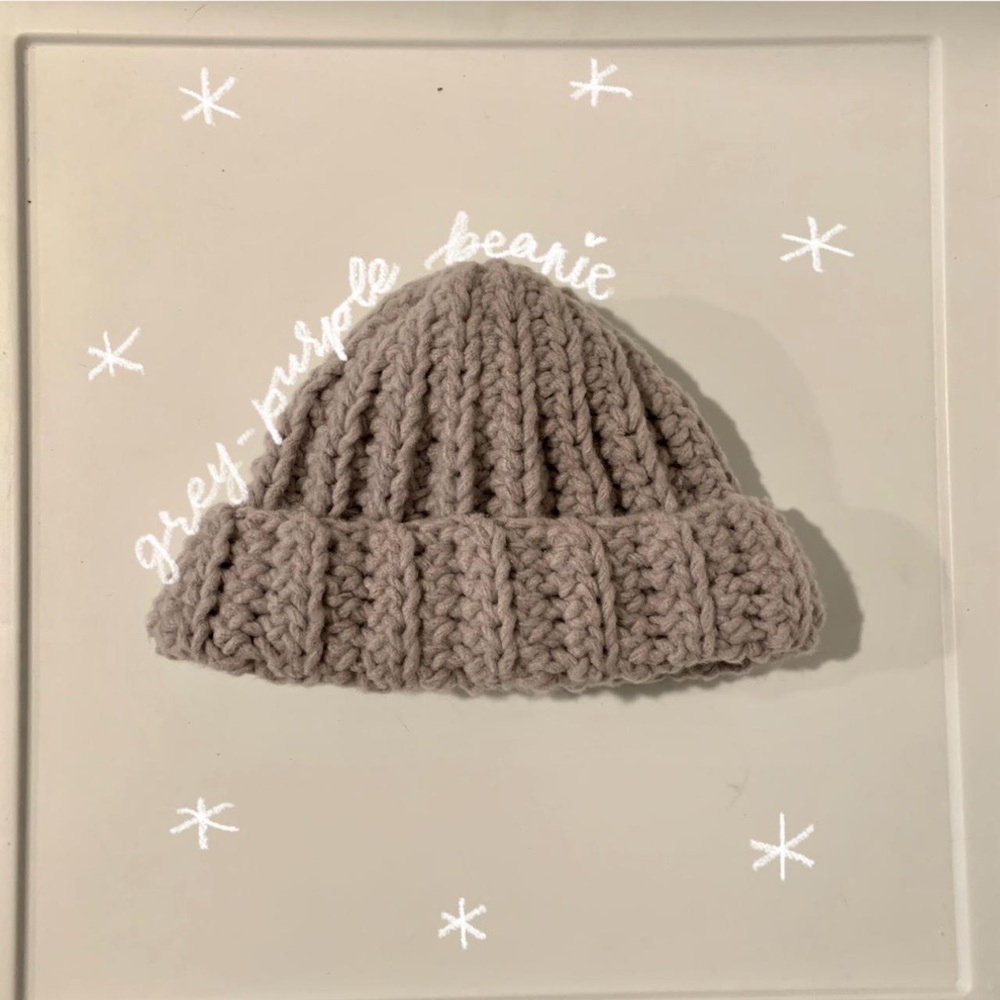 handmade crochet fleece beanie